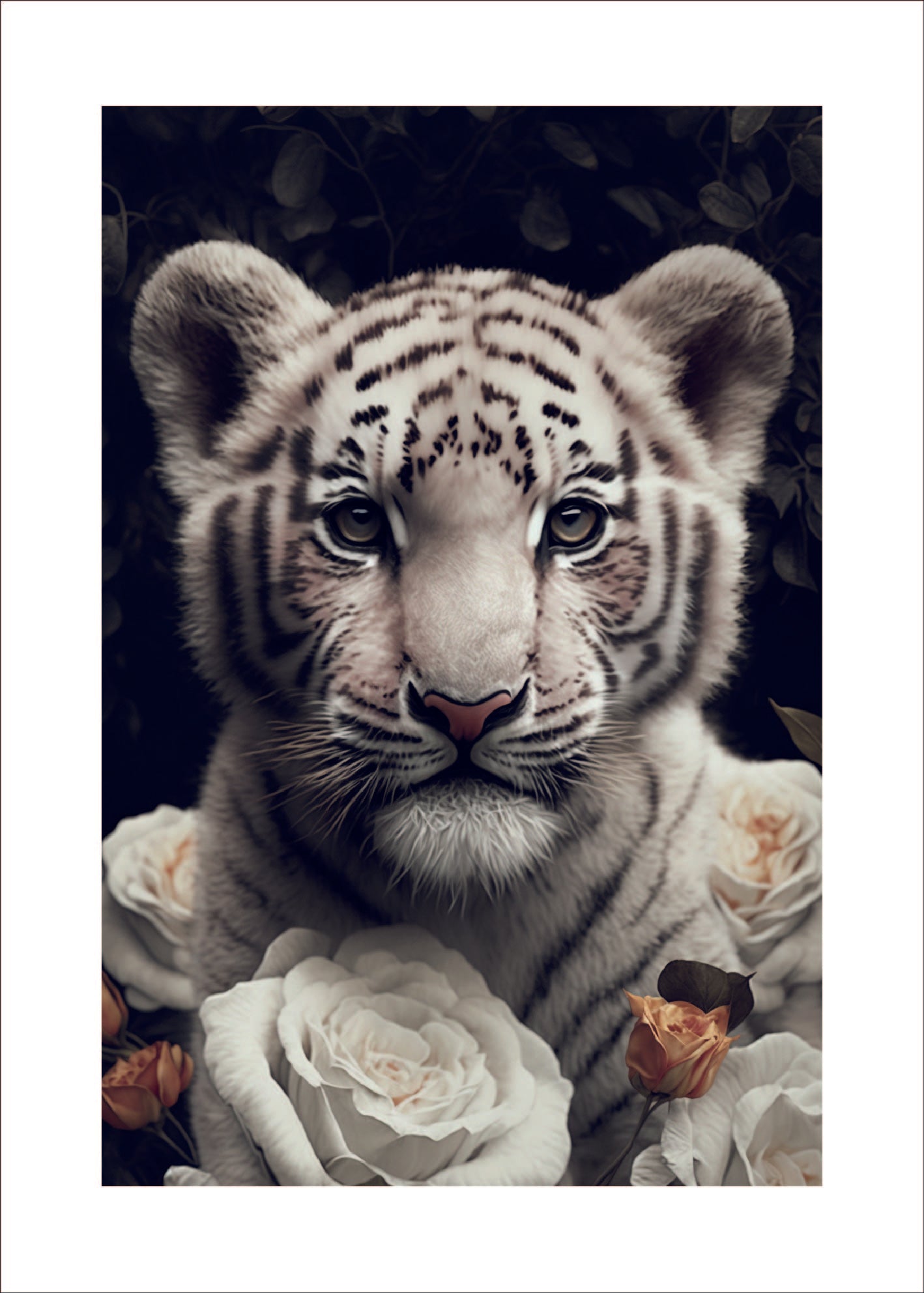 Tiger med rosor